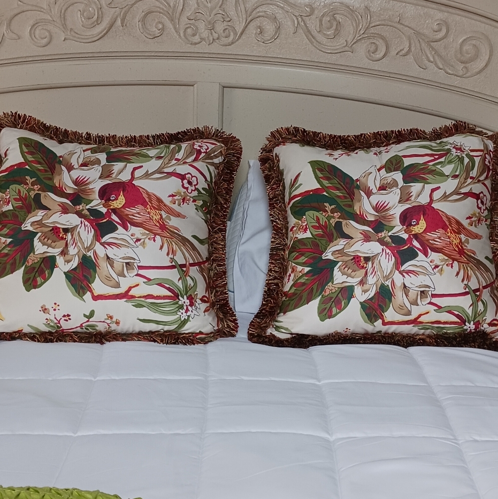 Two custom accent pillows.